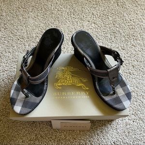 Black Burberry wedges